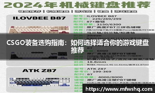 CSGO装备选购指南：如何选择适合你的游戏键盘推荐