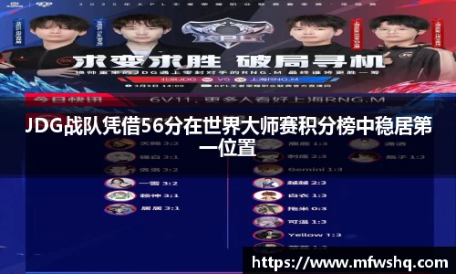 JDG战队凭借56分在世界大师赛积分榜中稳居第一位置